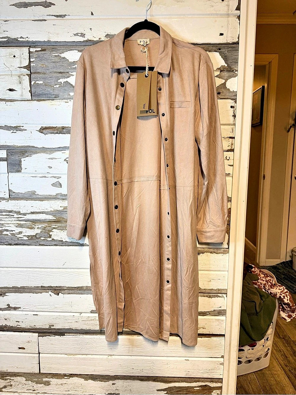 POL Maxi Shirt Dress in Pink Size Small NWT(1144B
